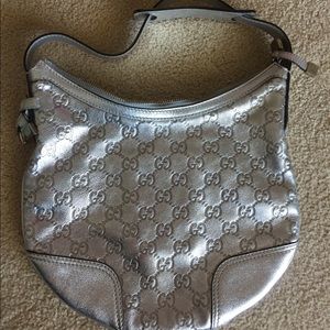 Silver Gucci bag
